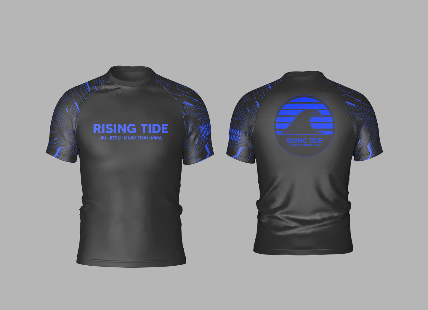 Rising Tide "Circuits" Ranked Rashguard (Blue)