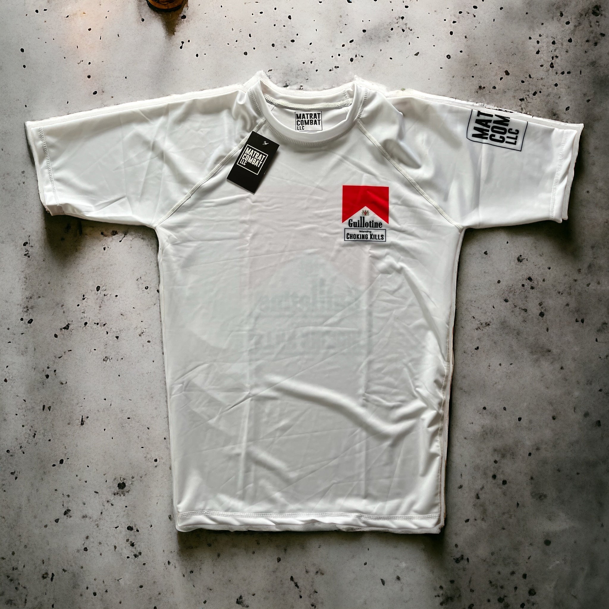 Choking Kills Rashguard (White) – MatRat Combat